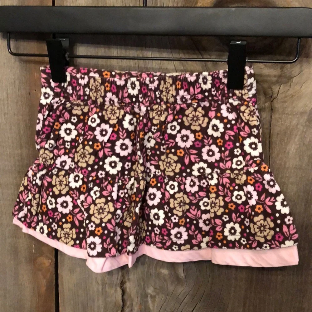 Carter’s Brown Floral Corduroy Skirt Size 24 months girls